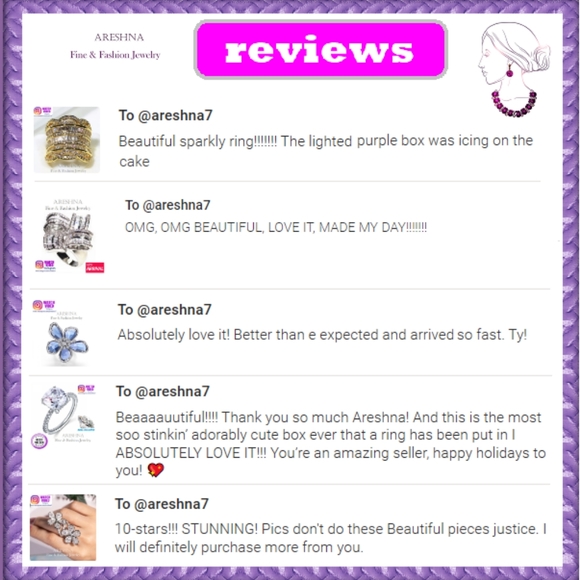 Tanzanite Swarovski Crystals Cocktail Ring - Picture 7 of 8